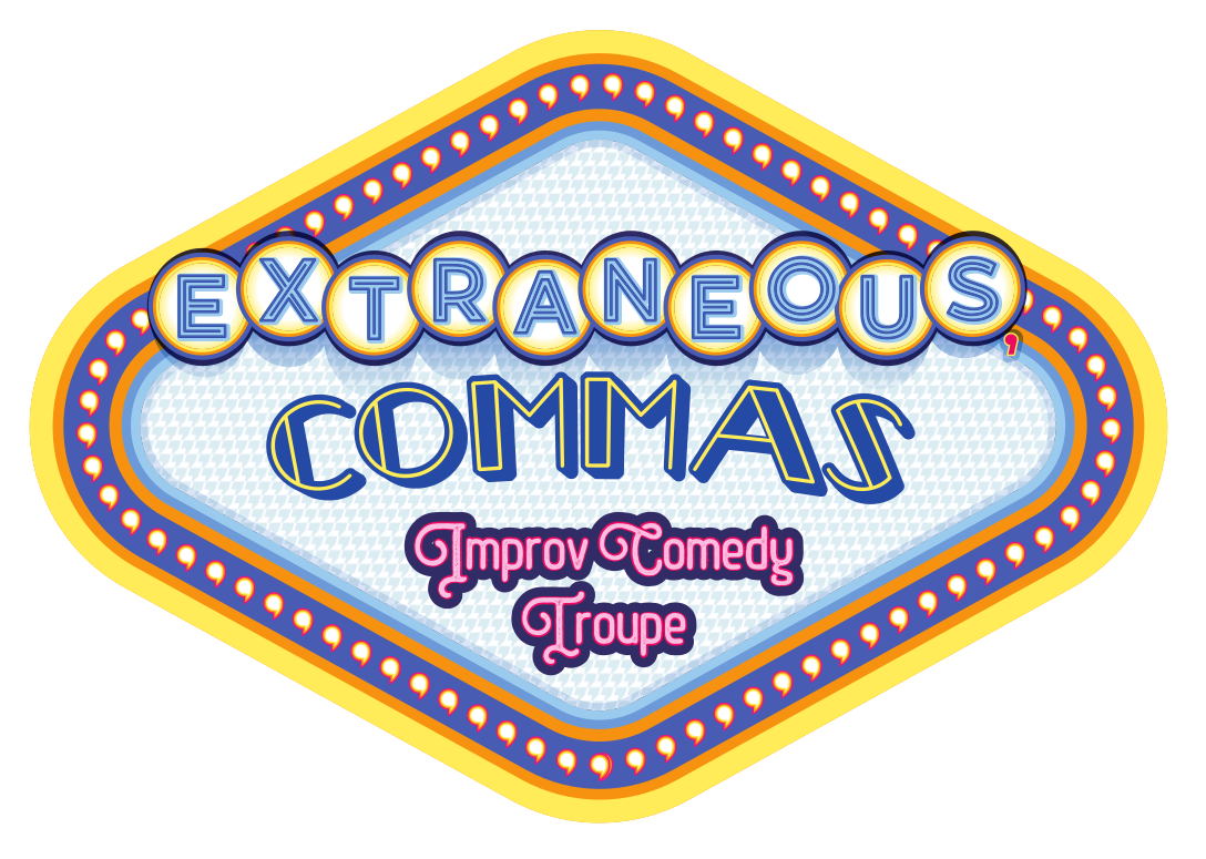 Extraneous, Commas Improv Comedy Troupe Logo